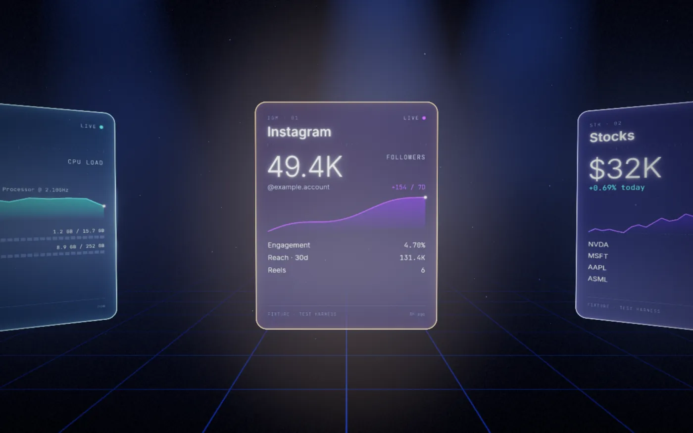 The card ring in the default Minimal Studio.